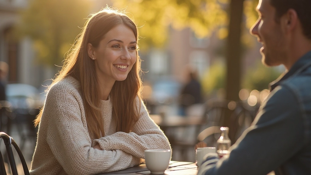 Studente spreekt Nederlands in gesprek met native speaker in café